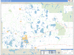 Becker County, MN Zip Code Wall Map