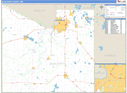 Blue Earth County, MN Wall Map