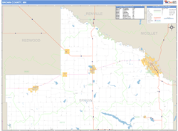 Brown County, MN Wall Map