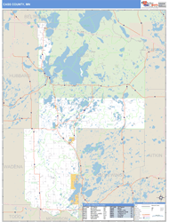 Cass County, MN Zip Code Wall Map