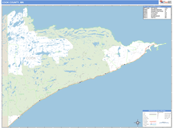 Cook County, MN Wall Map