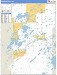 Crow Wing County, MN Zip Code Wall Map