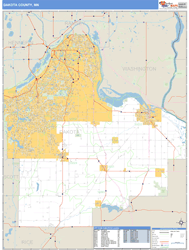 Dakota County, MN Zip Code Wall Map