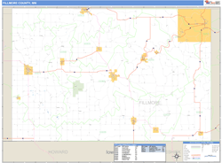 Fillmore County, MN Zip Code Wall Map