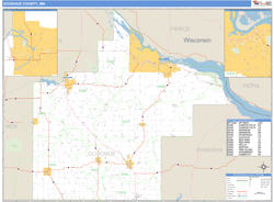 Goodhue County, MN Zip Code Wall Map