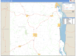 Houston County, MN Zip Code Wall Map