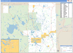 Itasca County, MN Zip Code Wall Map
