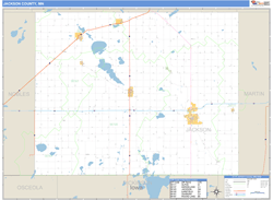 Jackson County, MN Zip Code Wall Map