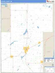 Kanabec County, MN Zip Code Wall Map