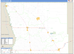 Kittson County, MN Zip Code Wall Map