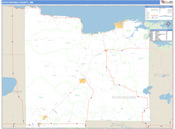 Koochiching County, MN Zip Code Wall Map