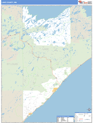 Lake County, MN Wall Map
