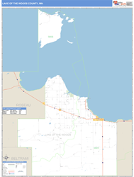 Lake of the Woods County, MN Zip Code Wall Map