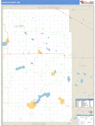 Lincoln County, MN Zip Code Wall Map