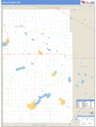 Lincoln County, MN Wall Map