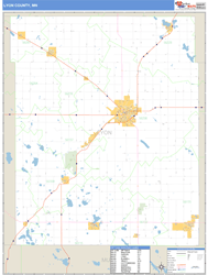 Lyon County, MN Wall Map