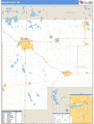 McLeod County, MN Zip Code Wall Map