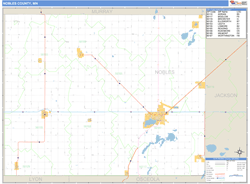 Nobles County, MN Zip Code Wall Map