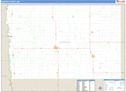 Norman County, MN Zip Code Wall Map