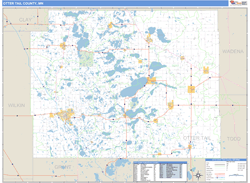 Otter Tail County, MN Zip Code Wall Map