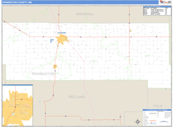 Pennington County, MN Zip Code Wall Map