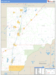 Pine County, MN Wall Map