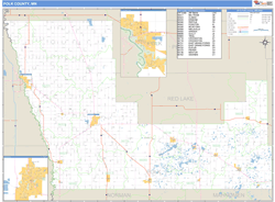 Polk County, MN Wall Map