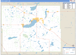 Pope County, MN Zip Code Wall Map