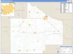 Redwood County, MN Wall Map