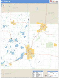 Rice County, MN Wall Map