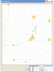 Rock County, MN Zip Code Wall Map
