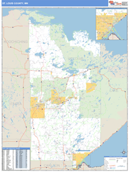 St. Louis County, MN Zip Code Wall Map