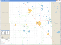 Stevens County, MN Zip Code Wall Map