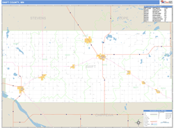 Swift County, MN Zip Code Wall Map