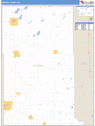 Wadena County, MN Zip Code Wall Map