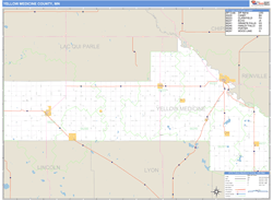 Yellow Medicine County, MN Zip Code Wall Map