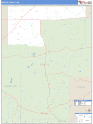 Benton County, MS Wall Map