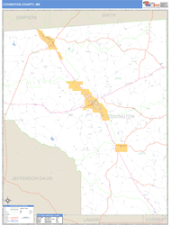 Covington County, MS Wall Map