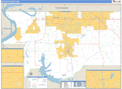 DeSoto County, MS Zip Code Wall Map