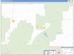 Franklin County, MS Zip Code Wall Map