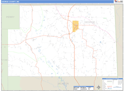 George County, MS Zip Code Wall Map