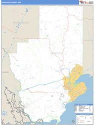 Hancock County, MS Wall Map