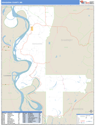 Issaquena County, MS Zip Code Wall Map