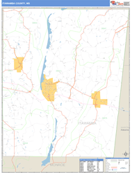 Itawamba County, MS Zip Code Wall Map