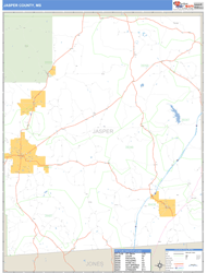 Jasper County, MS Zip Code Wall Map