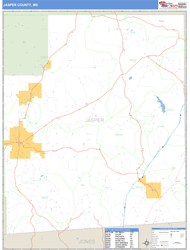 Jasper County, MS Wall Map