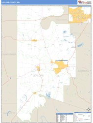 Leflore County, MS Zip Code Wall Map