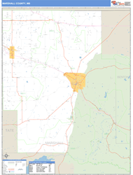 Marshall County, MS Wall Map