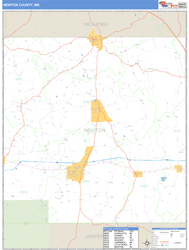 Newton County, MS Zip Code Wall Map