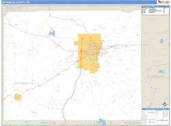 Oktibbeha County, MS Zip Code Wall Map